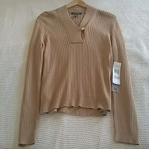 Ralph Lauren brown sugar colored sweater size xl